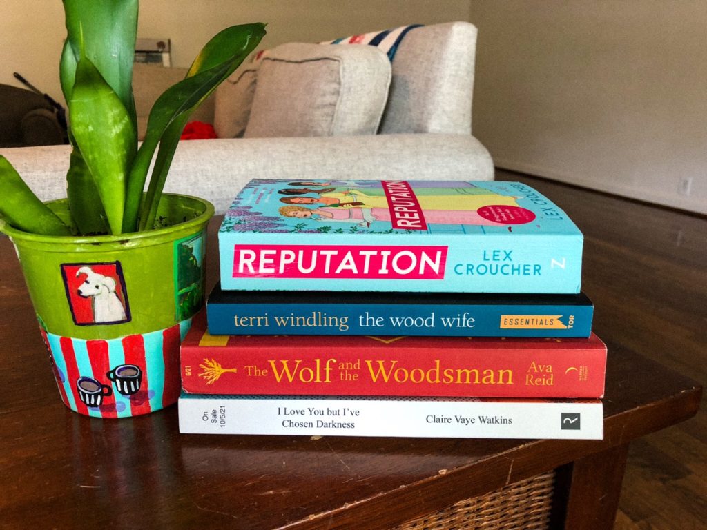 August book stack